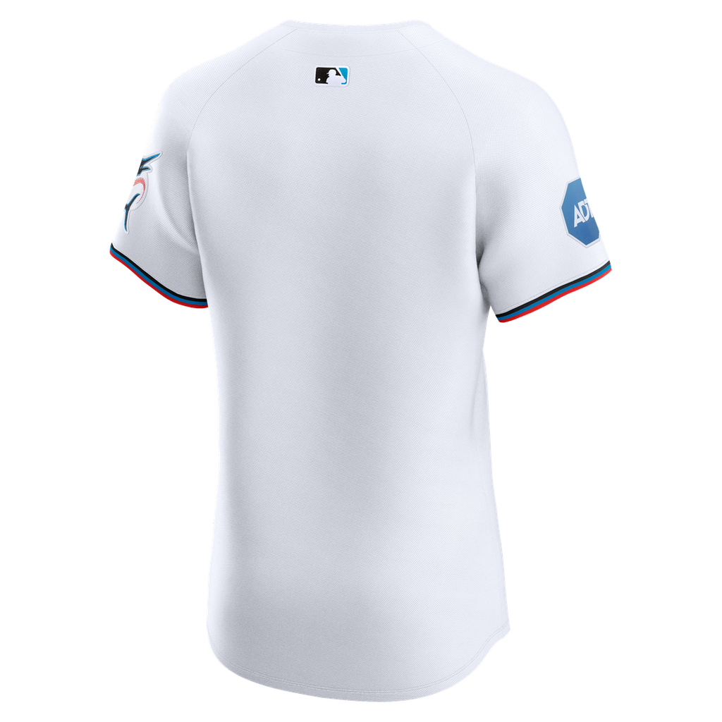 Miami Marlins Nike Home Elite Jersey - White
