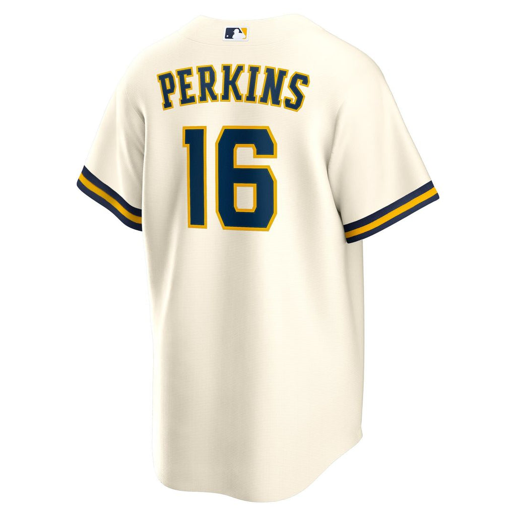 Blake Perkins Milwaukee Brewers Nike Home Replica Jersey - Cream