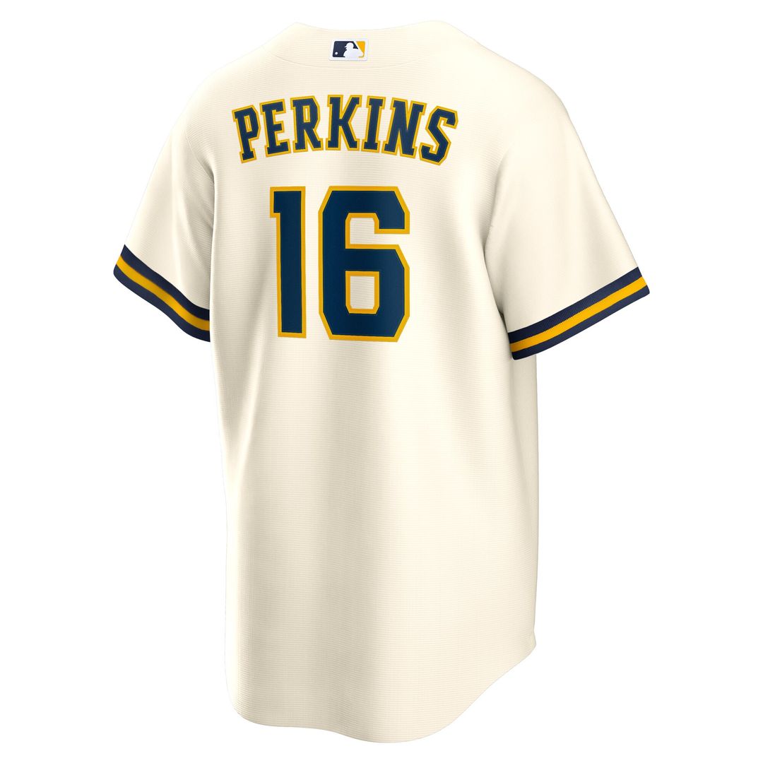 Blake Perkins Milwaukee Brewers Nike Home Replica Jersey - Cream