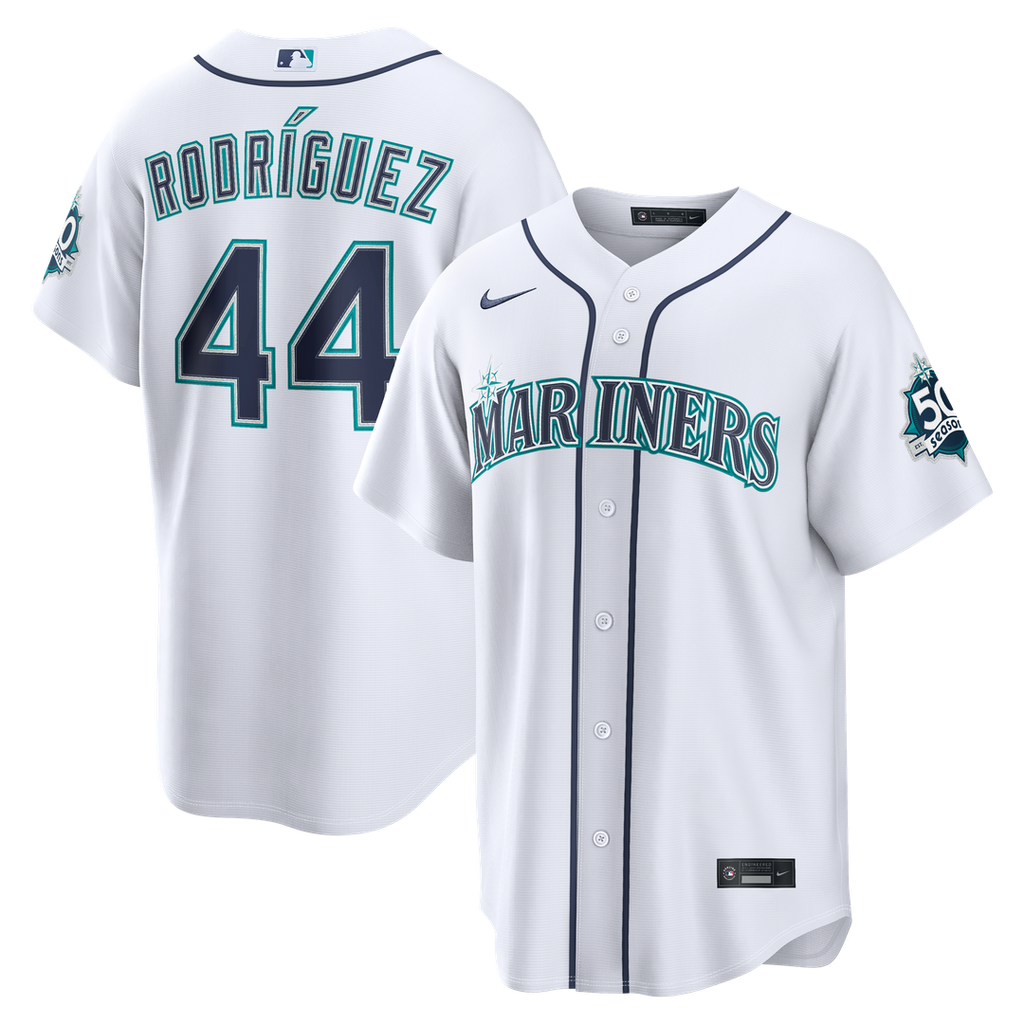Julio Rodríguez Seattle Mariners Nike Alternate Stadium 50th Season Patch Jersey - Teal
