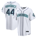 Julio Rodríguez Seattle Mariners Nike  Home Stadium 50th Season Patch Jersey - White