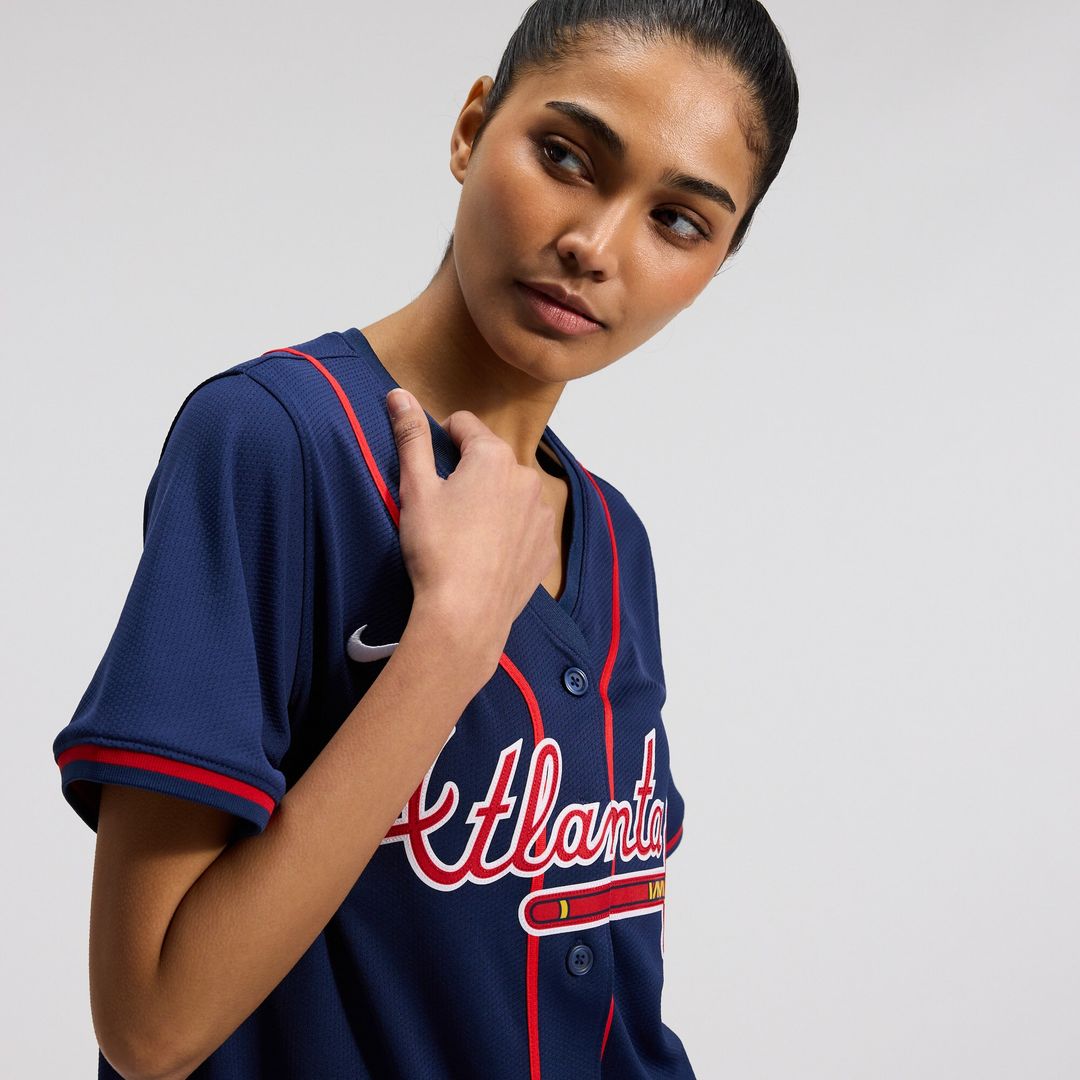 Ronald Acuña Jr. Atlanta Braves Nike Women's Alternate Limited Player Jersey – Navy