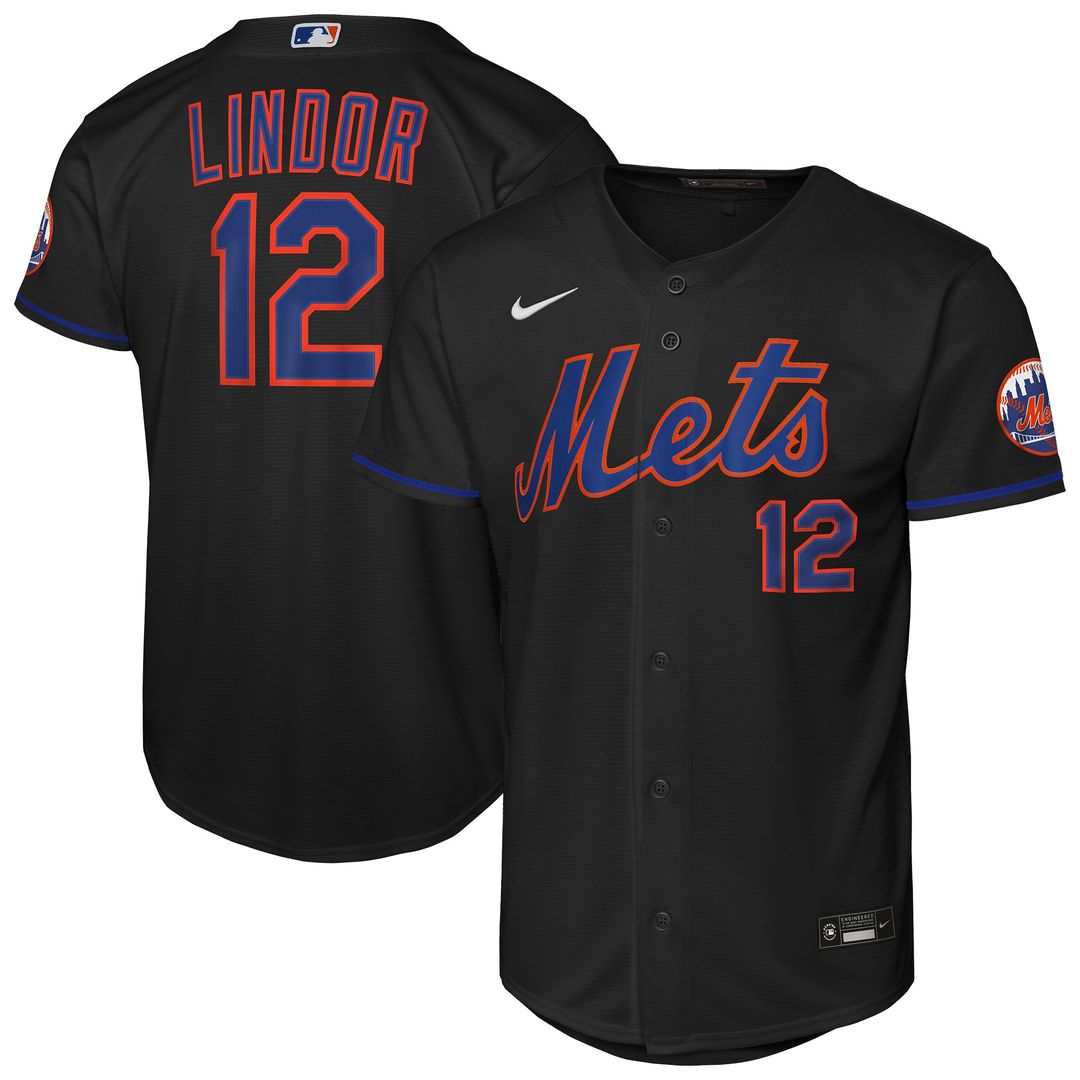 Francisco Lindor New York Mets Nike Youth Road Stadium Player Jersey - Gray