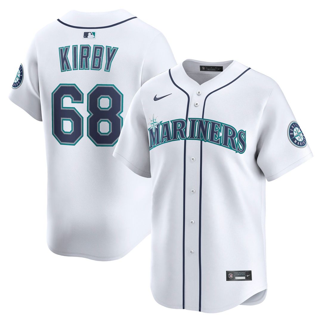 George Kirby Seattle Mariners Nike Home Limited Player Jersey - White