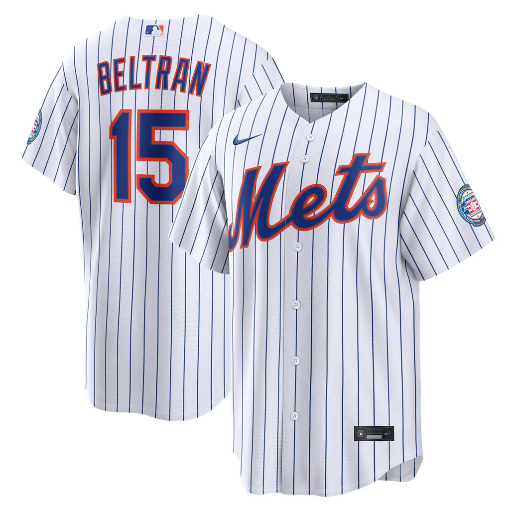 Carlos Beltran New York Mets Nike Home Replica 2026 Hall of Fame Patch Jersey - White