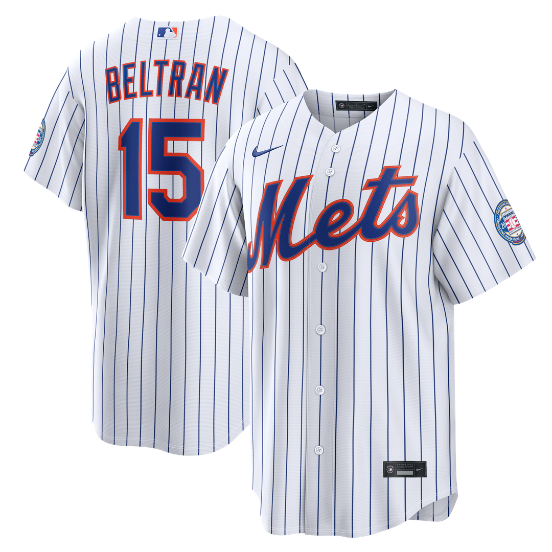 Carlos Beltran New York Mets Nike Home Replica 2026 Hall of Fame Patch Jersey - White