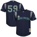 Felix Hernandez Seattle Mariners Mitchell & Ness Youth Mesh Batting Practice Jersey - Navy