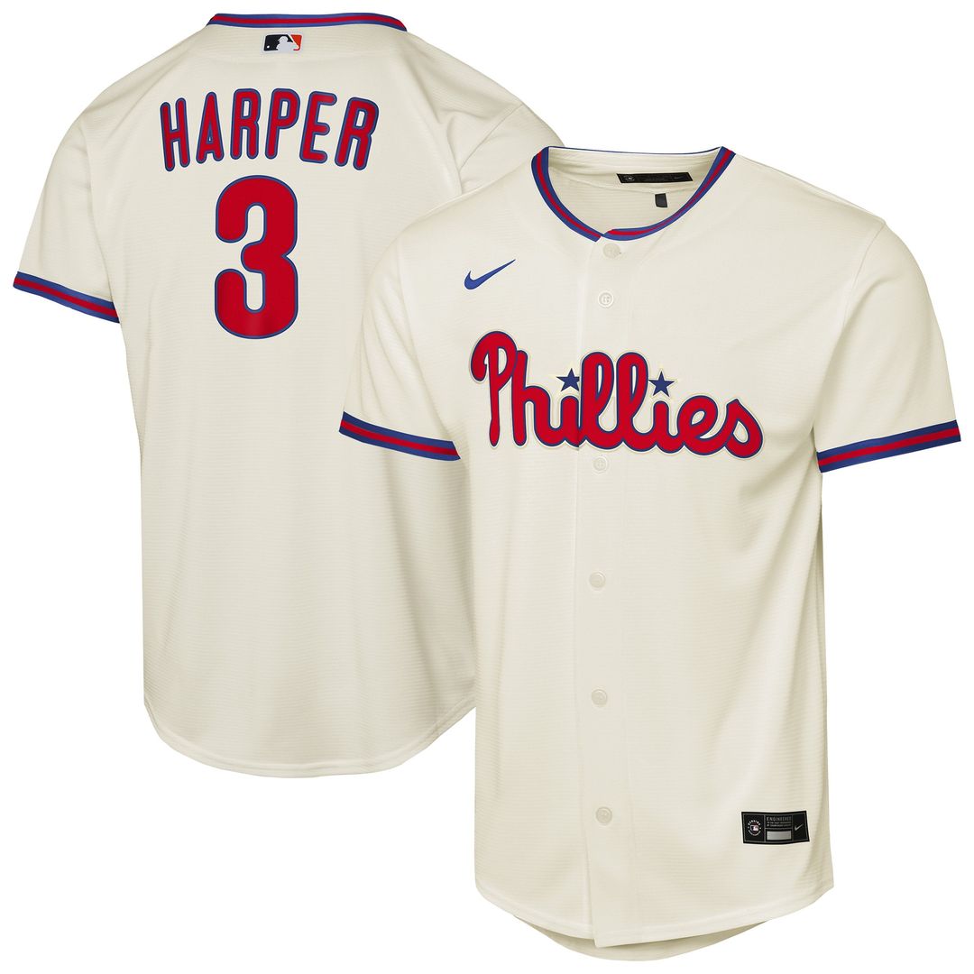 Bryce Harper Philadelphia Phillies Nike Youth Alternate 2 Replica Jersey - Cream