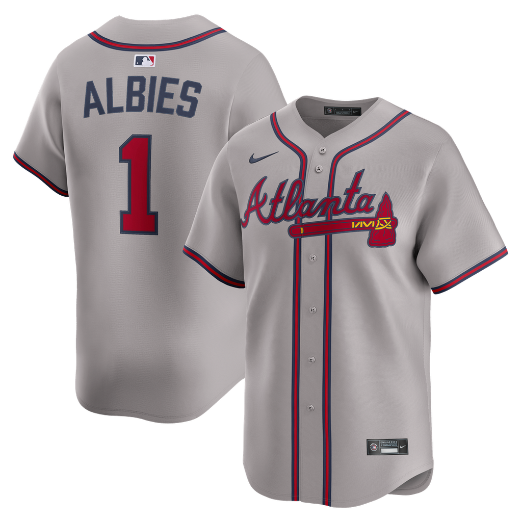 Ozzie Albies Atlanta Braves Nike Road Limited Player Jersey - Gray
