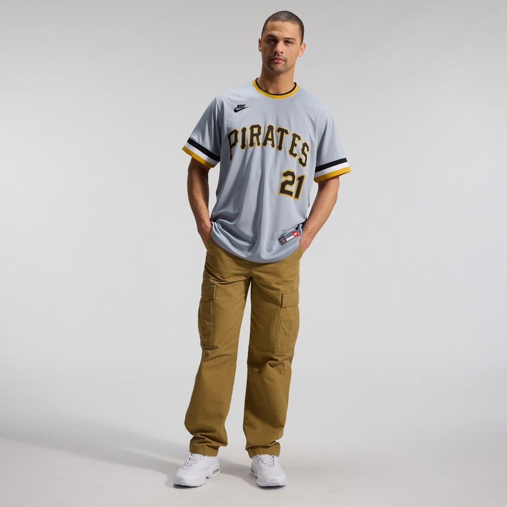 Roberto Clemente Pittsburgh Pirates Nike Throwback Cooperstown Collection Limited Jersey - Gray
