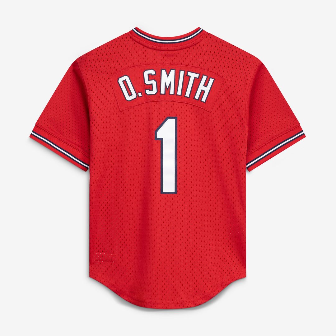 Ozzie Smith St. Louis Cardinals Mitchell & Ness Youth Cooperstown Collection Mesh Batting Practice Jersey - Navy