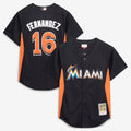 Jose Fernandez Miami Marlins Mitchell & Ness Authentic Batting Practice Jersey - Black