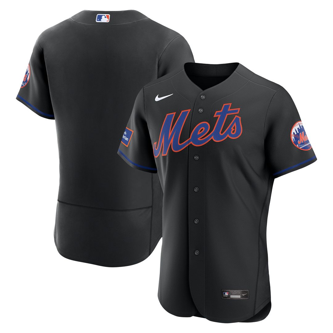 New York Mets Nike Home Sponsor Patch Authentic Jersey - White
