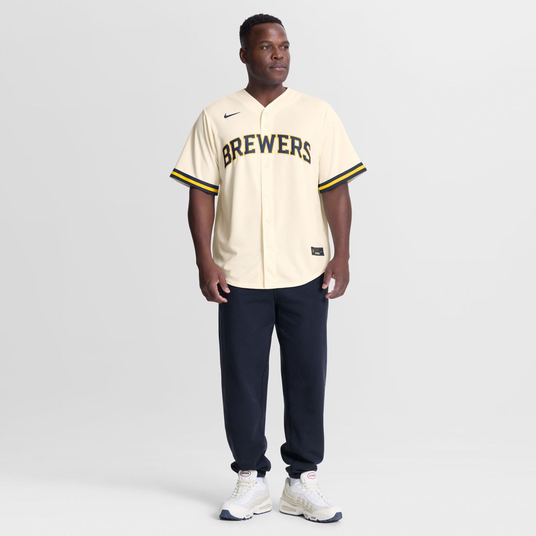 Jackson Chourio Milwaukee Brewers Nike Home Replica Jersey - Cream