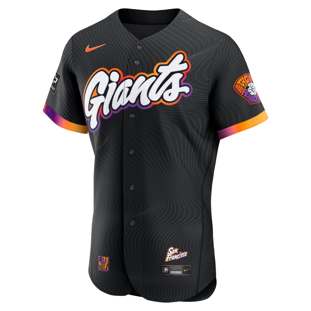 San Francisco Giants Nike City Connect Authentic Sponsor Patch Jersey - Anthracite