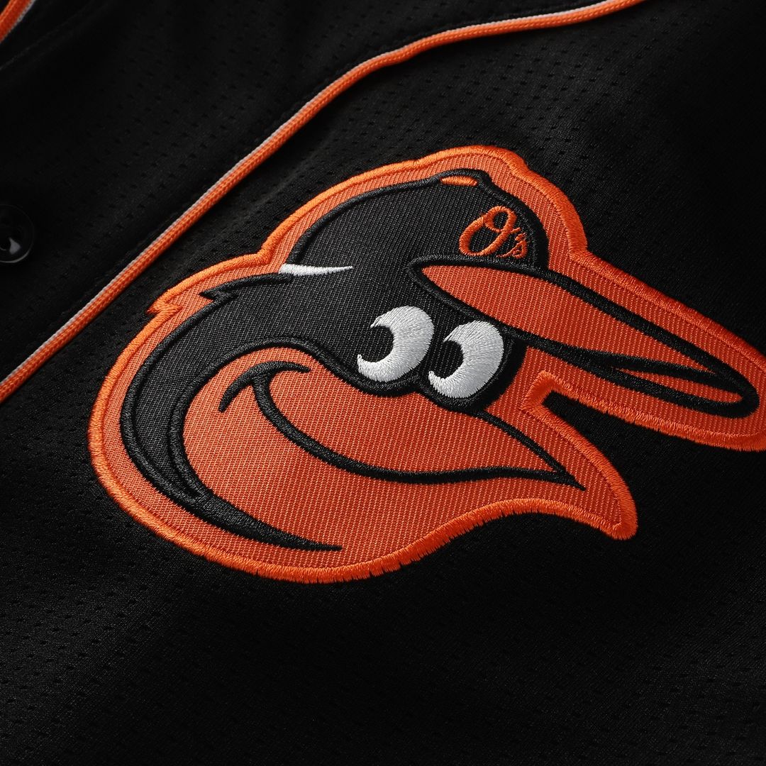 Baltimore Orioles Stitches Team Color Full-Button Fashion Jersey - Black