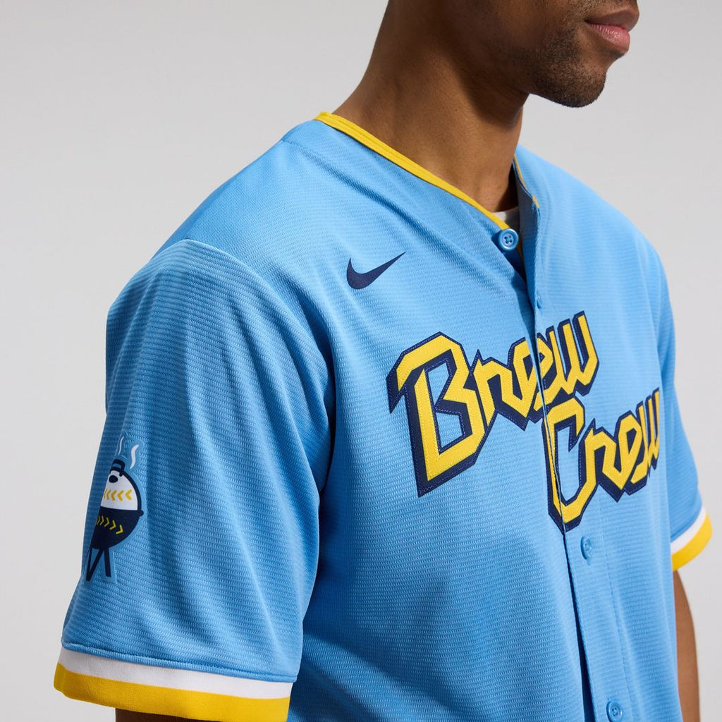 Milwaukee Brewers Nike City Connect Replica Team Jersey - Powder Blue