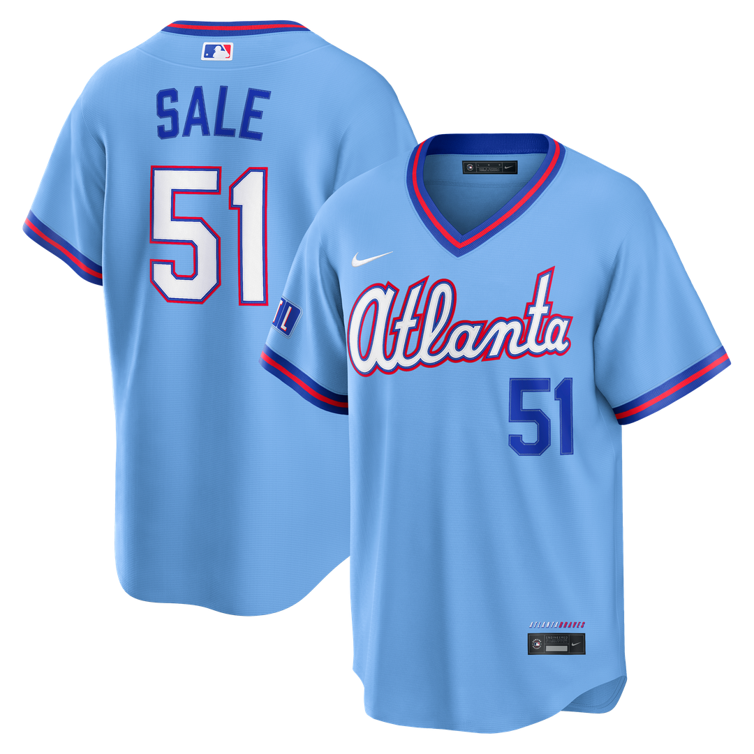 Chris Sale Atlanta Braves Nike 2026 City Connect Stadium Jersey - Powder Blue