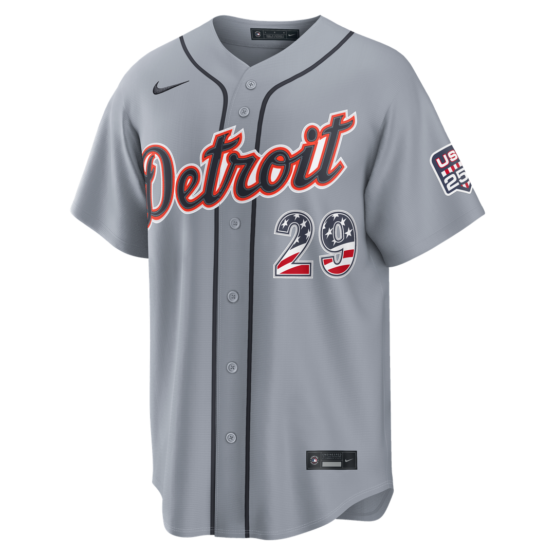 Tarik Skubal Detroit Tigers Nike USA 250 Fourth of July Road Stadium Jersey - Gray