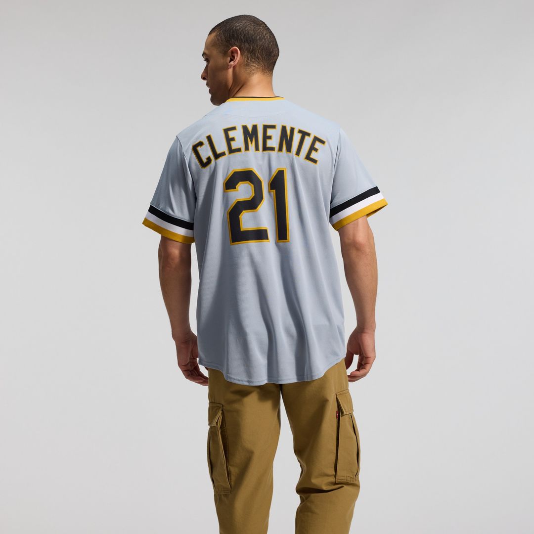 Roberto Clemente Pittsburgh Pirates Nike Throwback Cooperstown Collection Limited Jersey - Gray