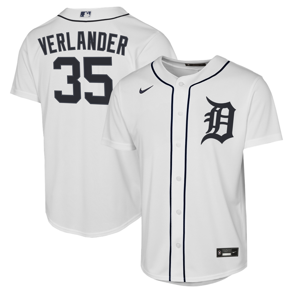 Justin Verlander Detroit Tigers Nike Youth Home Replica Jersey - White