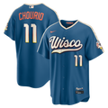 Jackson Chourio Milwaukee Brewers Nike 2026 City Connect Stadium Jersey - Mineral Blue