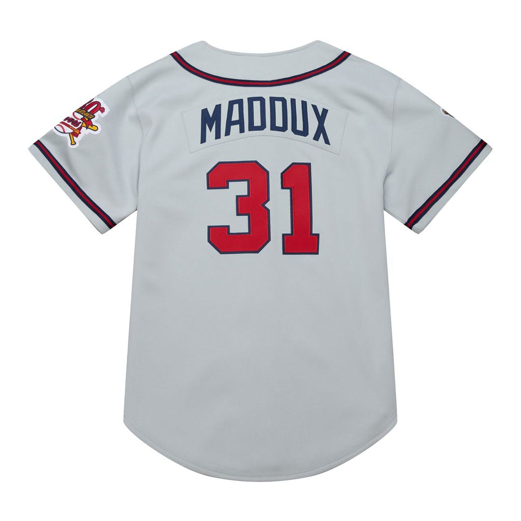 Greg Maddux Atlanta Braves Mitchell & Ness 1995 Throwback Authentic Jersey - Gray