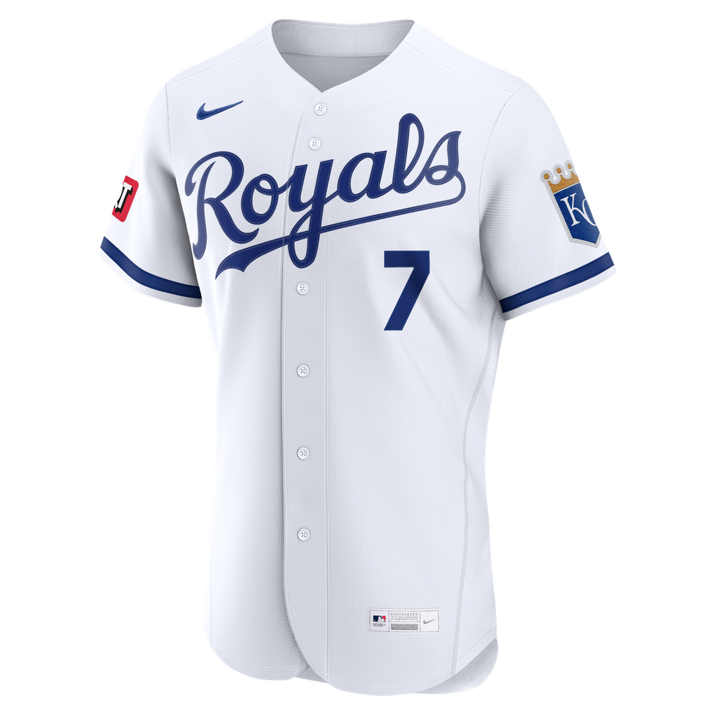 Bobby Witt Jr. Kansas City Royals Nike Home Authentic Sponsor Patch Jersey - White