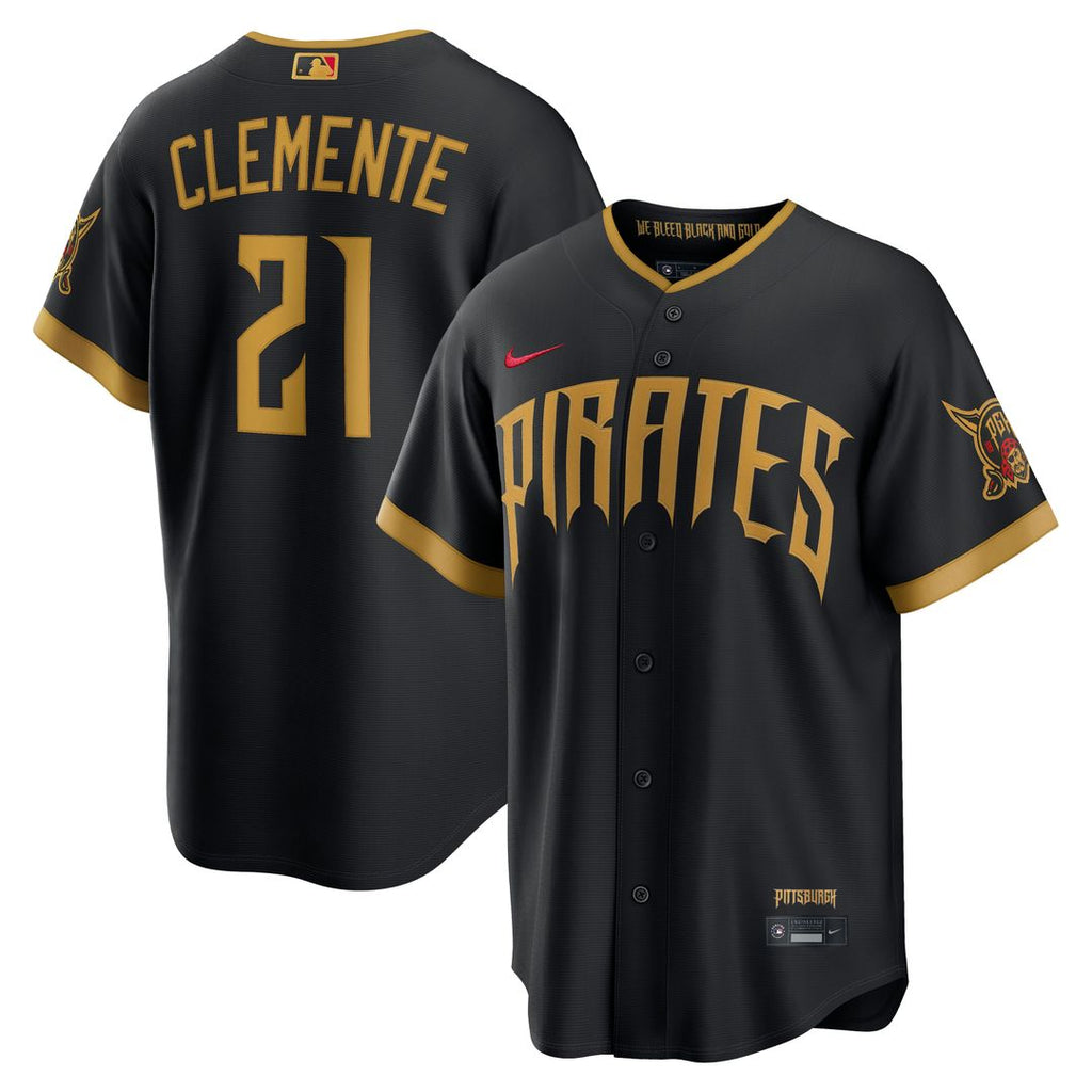 Roberto Clemente Pittsburgh Pirates Nike 2026 City Connect Stadium Jersey - Black