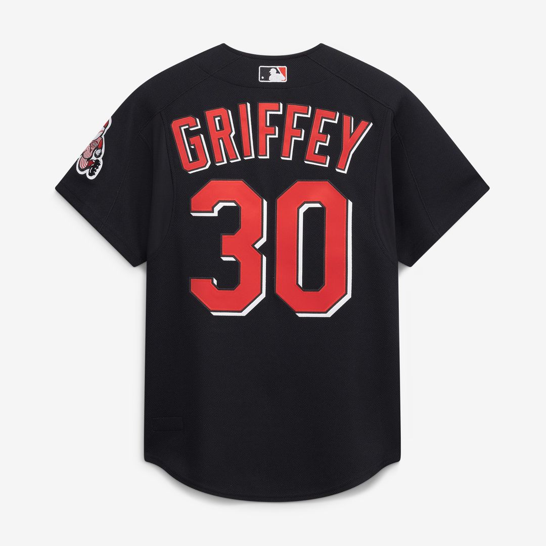 Ken Griffey Jr. Cincinnati Reds Mitchell & Ness Cooperstown Collection Authentic Mesh Batting Practice Jersey - Black