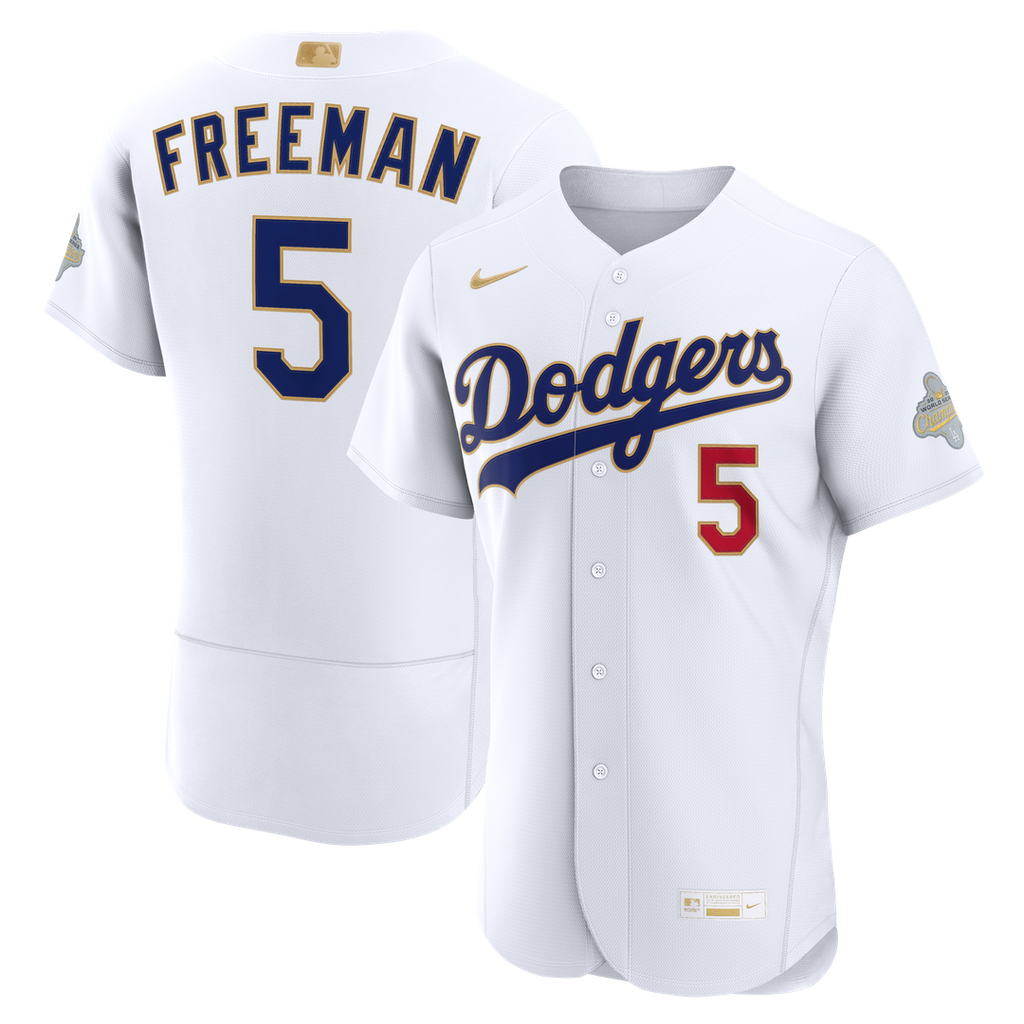 Freddie Freeman Los Angeles Dodgers Nike 2026 Gold Collection Authentic Jersey - White