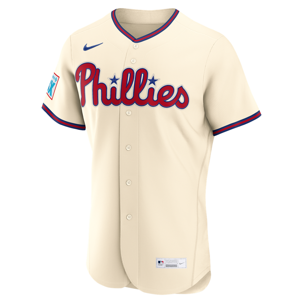 Bryce Harper Philadelphia Phillies Nike Home Authentic Sponsor Patch Jersey - White