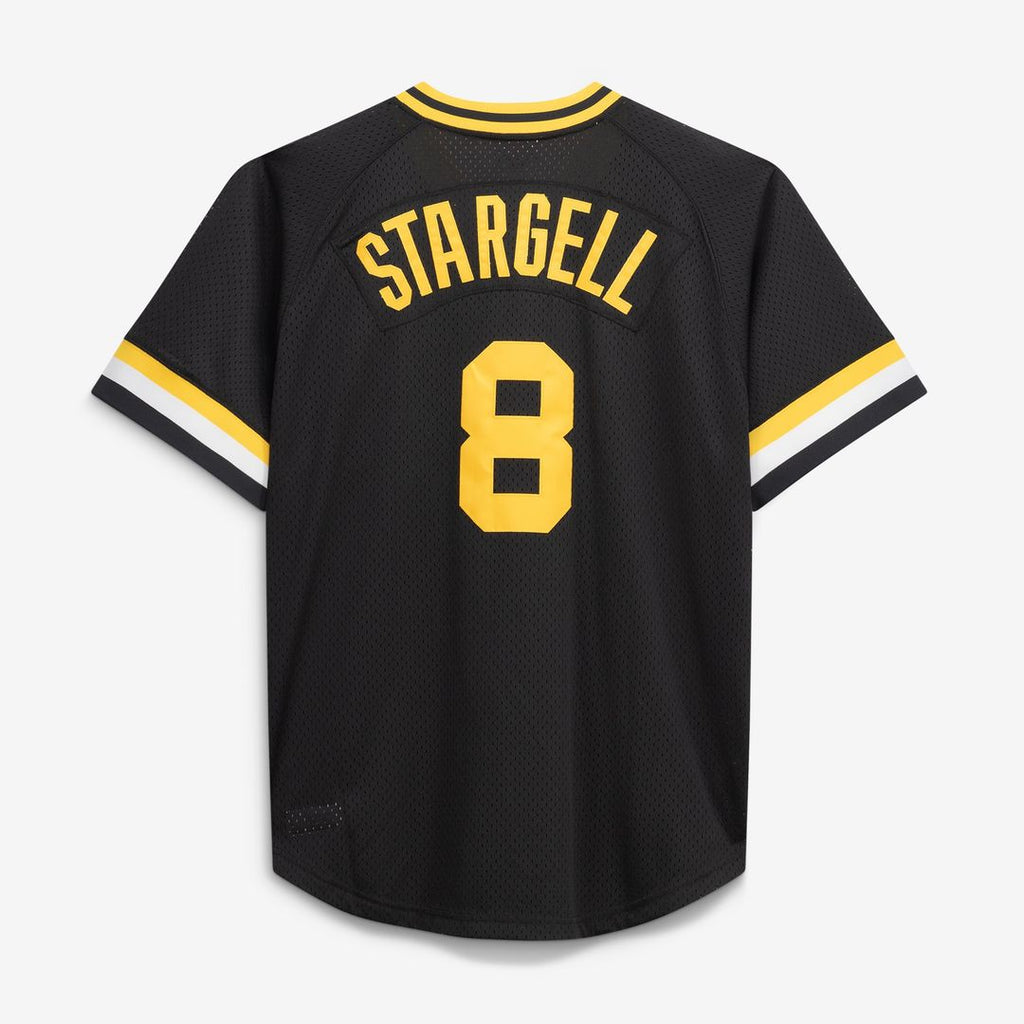 Willie Stargell Pittsburgh Pirates Mitchell & Ness Cooperstown Collection Big & Tall Mesh Batting Practice Jersey - Black