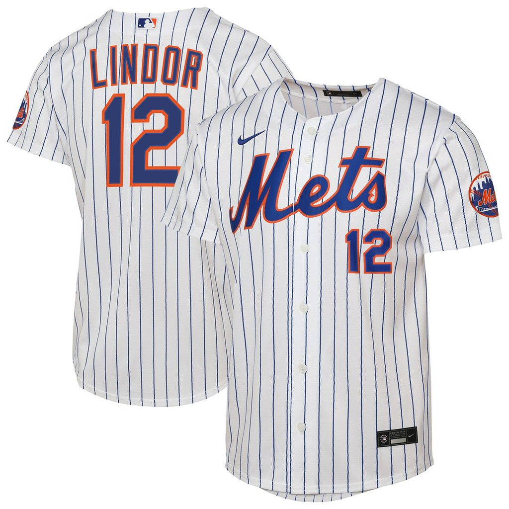 Francisco Lindor New York Mets Nike Youth Road Stadium Player Jersey - Gray