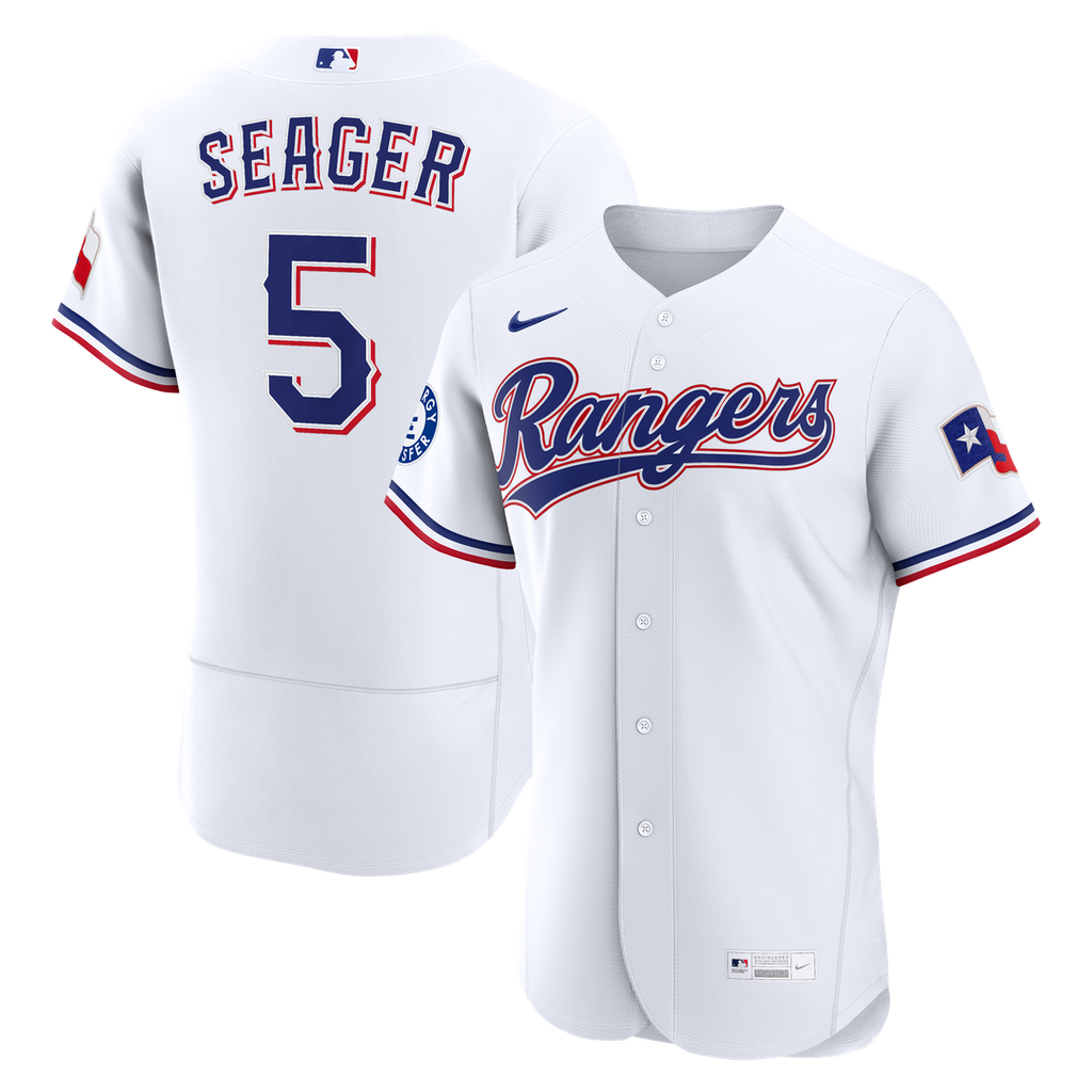 Corey Seager Texas Rangers Nike Home Authentic Sponsor Patch Jersey - White