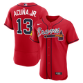 Ronald Acuña Jr. Atlanta Braves Nike Alternate Authentic Sponsor Patch Jersey - Red