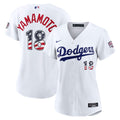 Yoshinobu Yamamoto Los Angeles Dodgers Nike Women's USA 250 Fourth of July Home Stadium Jersey - White
