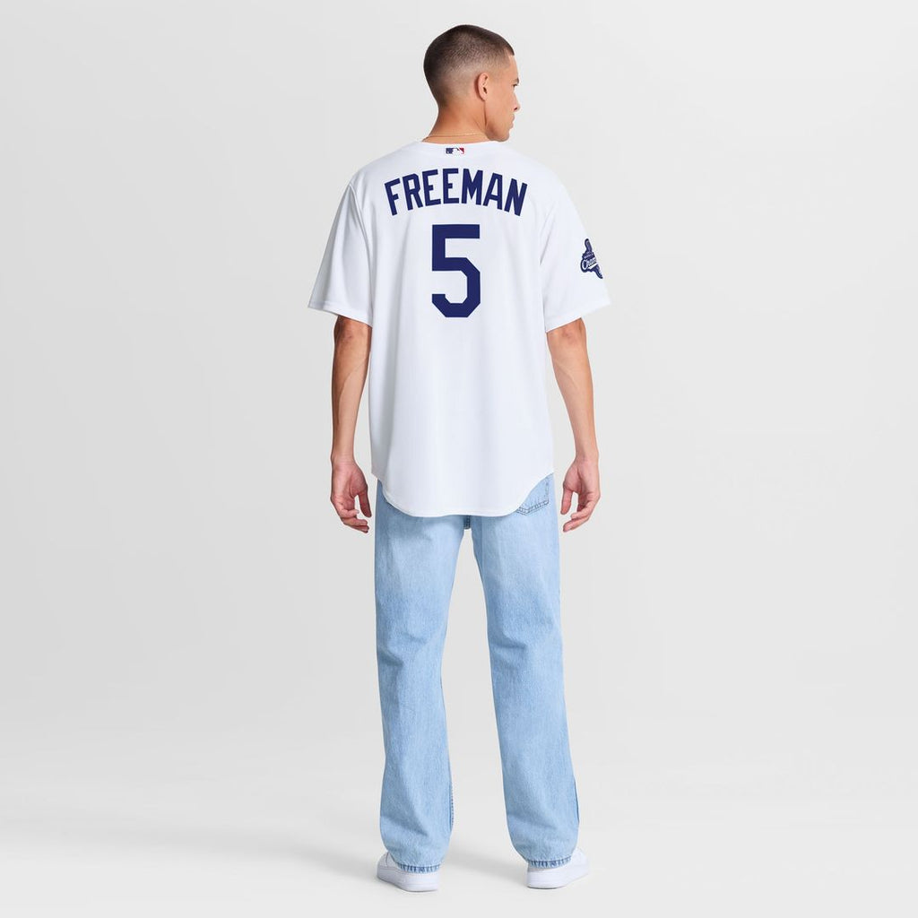 Freddie Freeman Los Angeles Dodgers Nike Home 2025 World Series Champions Replica Jersey - White
