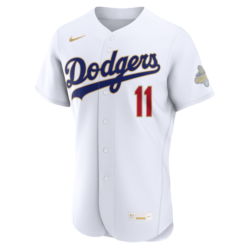 Roki Sasaki Los Angeles Dodgers Nike 2026 Gold Collection Authentic Jersey - White