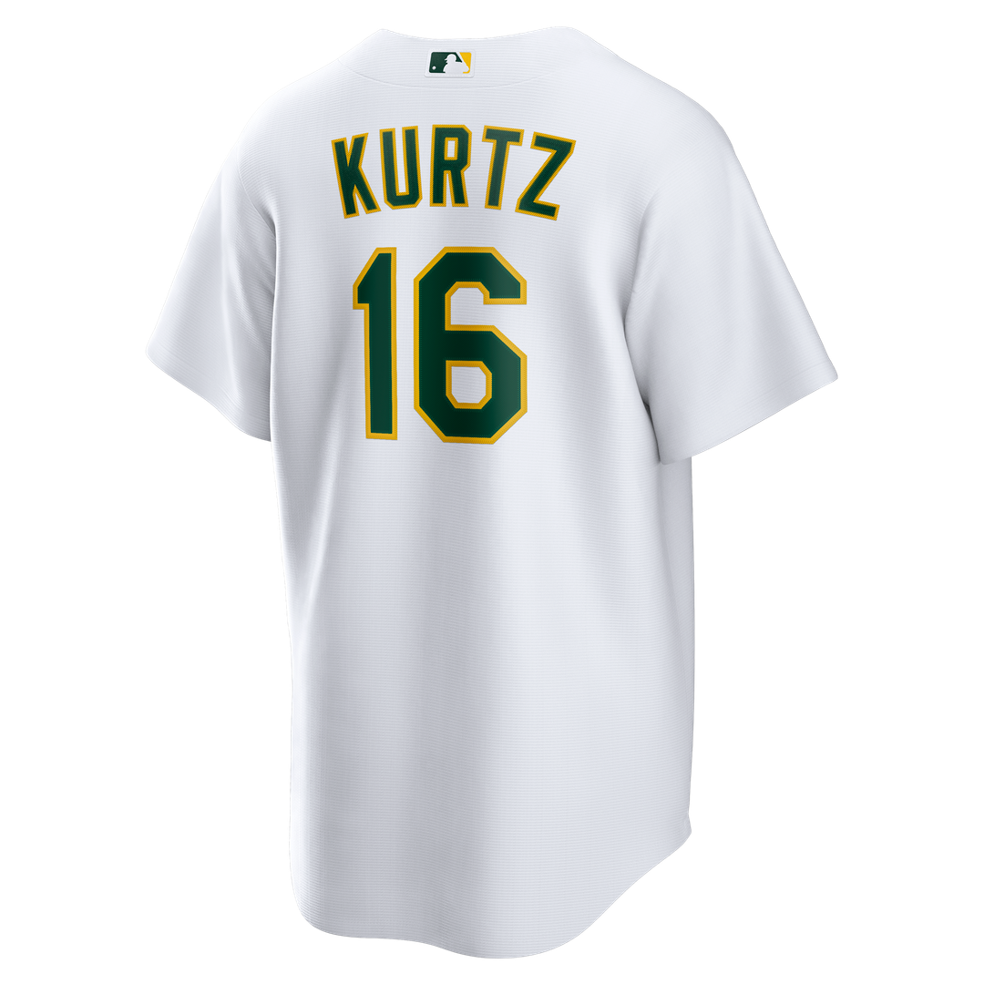 Nick Kurtz Athletics Nike Home Replica Jersey - White