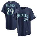 Cal Raleigh Seattle Mariners Nike  Road Stadium 50th Season Patch Jersey - Navy