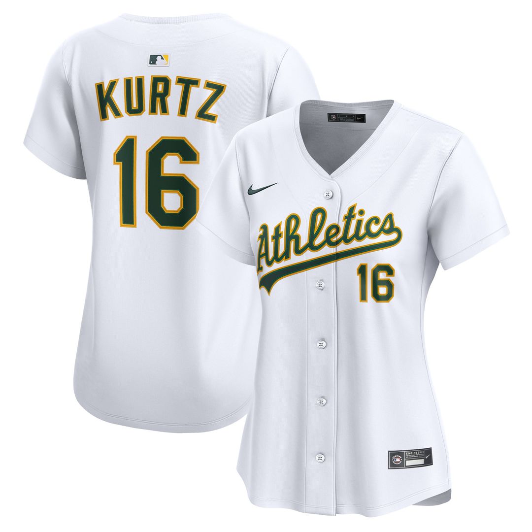 Nick Kurtz Athletics Nike Women's Home Limited Player Jersey - White