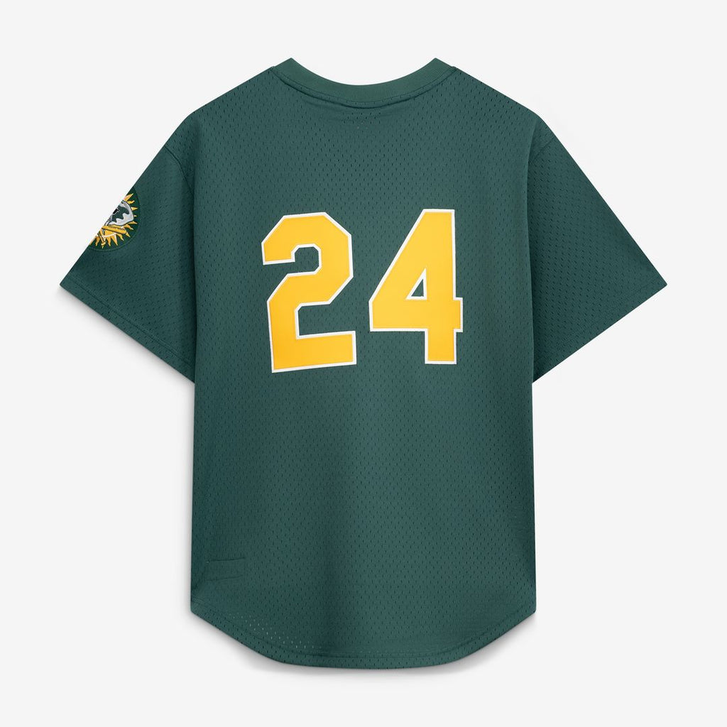 Rickey Henderson Athletics Mitchell & Ness Authentic Batting Practice Jersey - Green