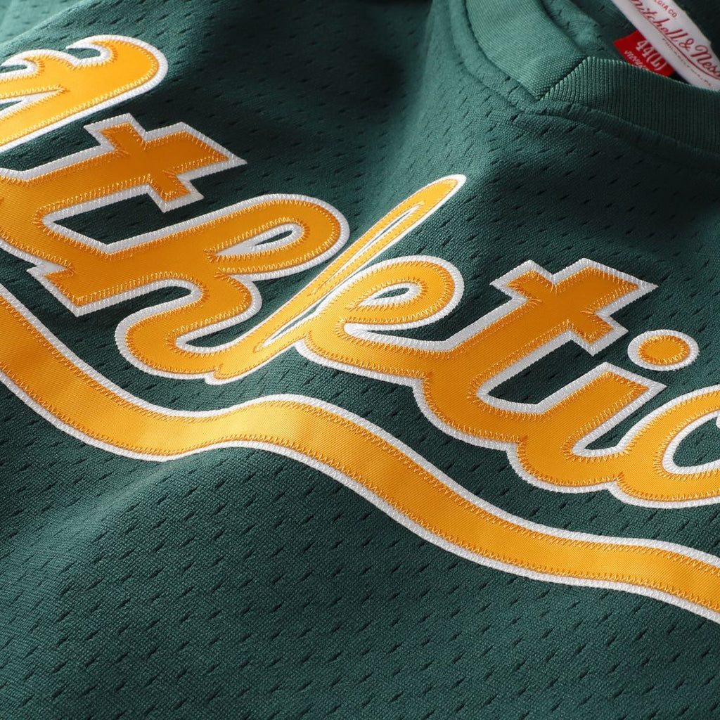Rickey Henderson Athletics Mitchell & Ness Authentic Batting Practice Jersey - Green
