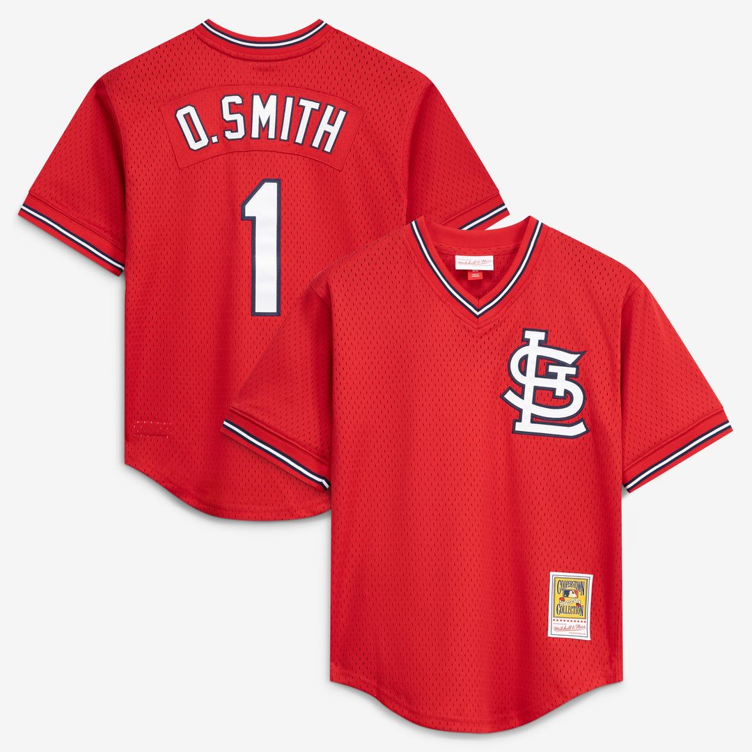 Ozzie Smith St. Louis Cardinals Mitchell & Ness Authentic Batting Practice Jersey - Navy
