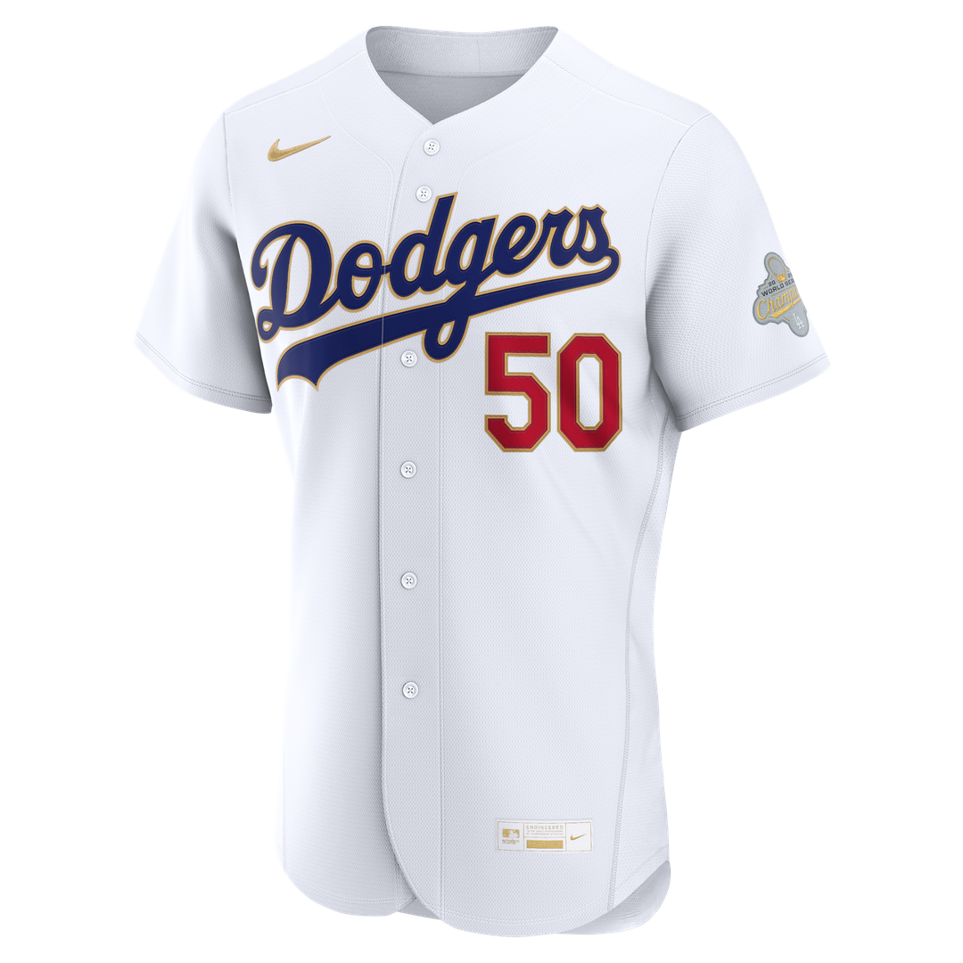 Mookie Betts Los Angeles Dodgers Nike 2026 Gold Collection Authentic Jersey - White