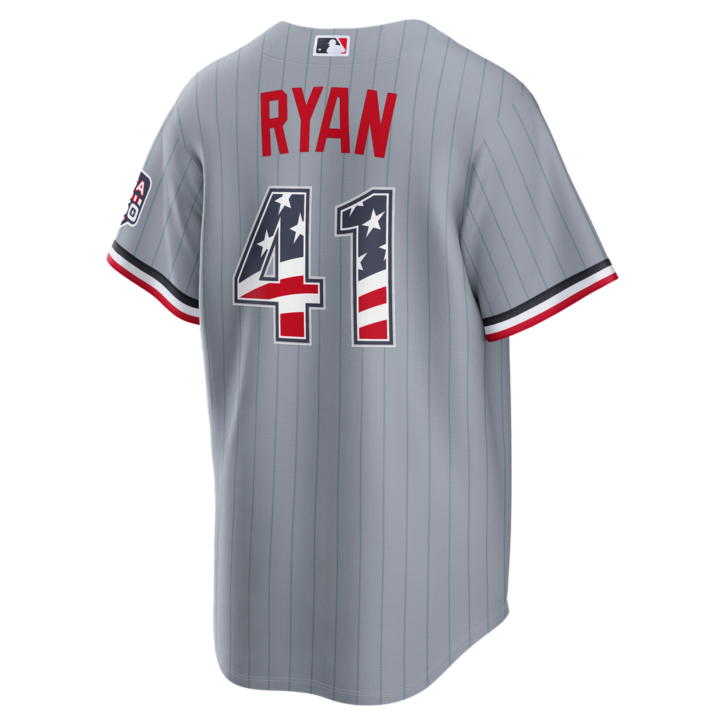 Joe Ryan Minnesota Twins Nike USA 250 Fourth of July Road Stadium Jersey - Gray