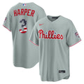 Bryce Harper Philadelphia Phillies Nike USA 250 Fourth of July Road Stadium Jersey - Gray