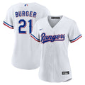 Jake Burger Texas Rangers Nike Women's Home Replica Jersey - White
