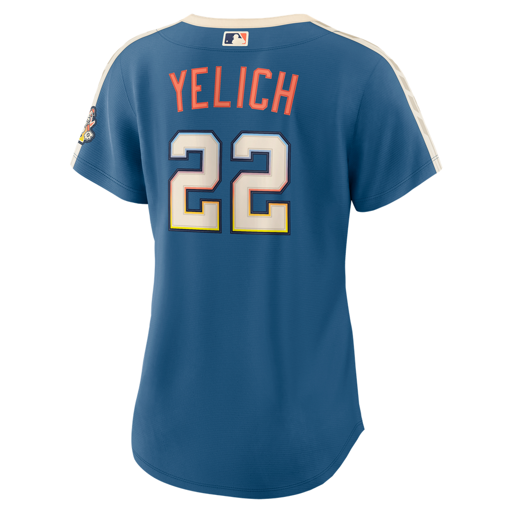 Christian Yelich Milwaukee Brewers Nike Women's 2026 City Connect Stadium Jersey - Mineral Blue